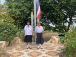 กิจกรรมเคารพธงชาติ สวดมนต์ไหว้พระ ร้องเพลงสดุดีมหาราชา สดุดี